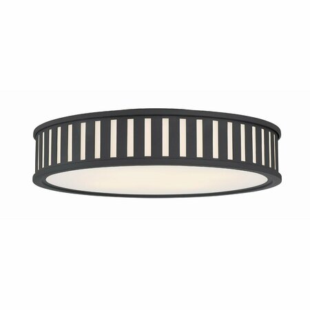 CRYSTORAMA Kendal 4 Light Black Forged Flush Mount KEN-8305-BF